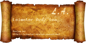 Leimeter Azálea névjegykártya
